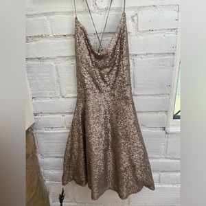Tobi Size S gold sequence dress